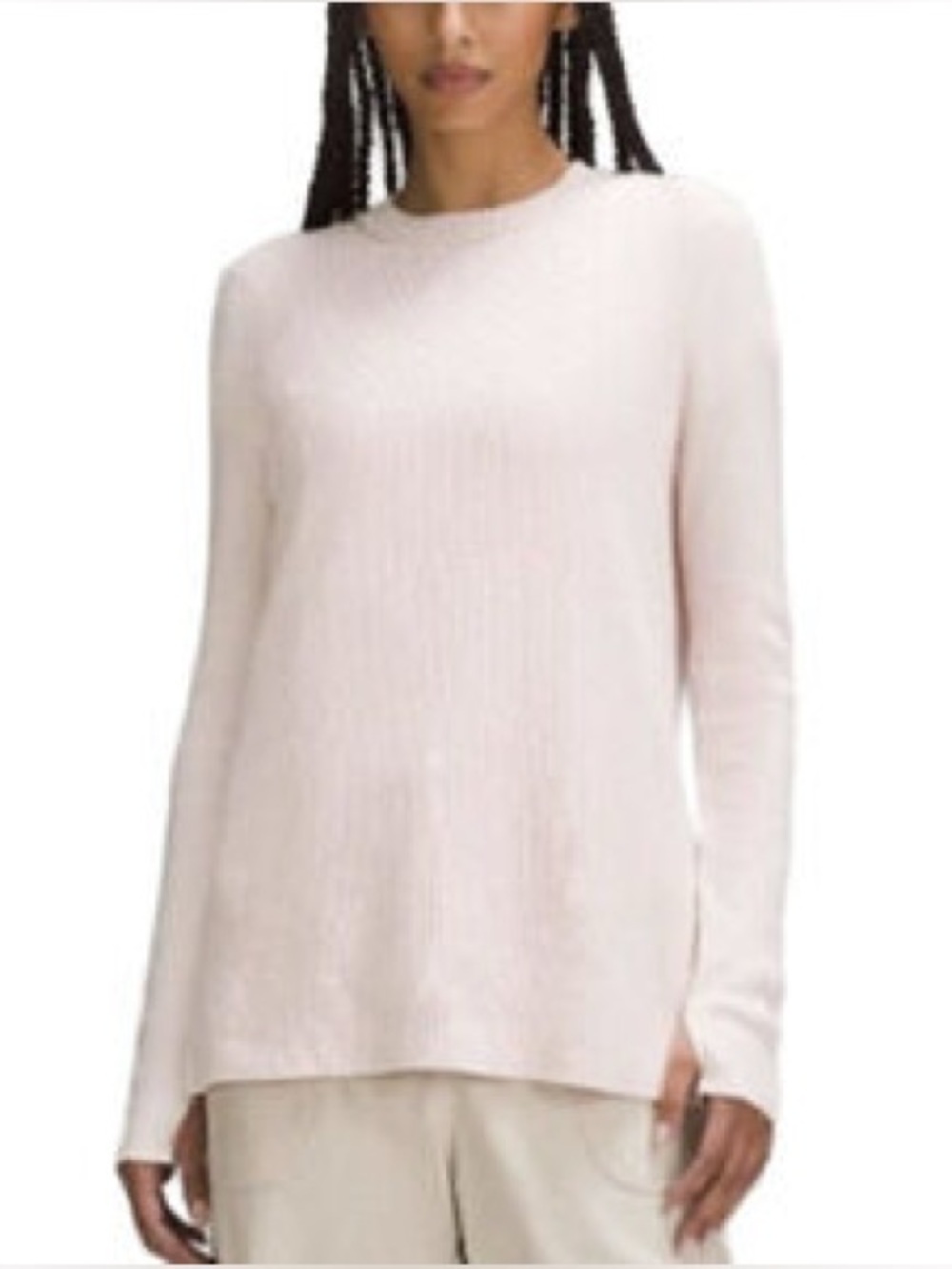 Lululemon Take It All In Cotton-Blend Sweater Strawberry Milkshake Size Large